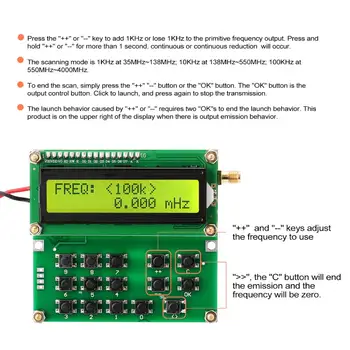 ADF4351 Ura Signal Vir VFO Spremenljivo Frekvenco Oscilatorja Signal Generator 35MHz-4000MHz Digitalni 1602 LCD-Zaslon Generatorji
