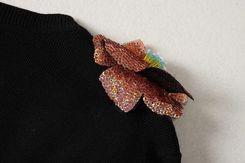 ALPHALMODA Novo Sequined Cvet Pulover + Hlače 2pcs Moda Obleke Ženske, Jeseni, Pozimi Modi Stilsko Skokih Hlač Določa