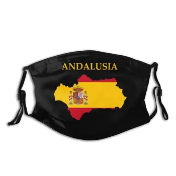Andaluzija Zemljevid Španije Masko za enkratno uporabo za Odrasle Anti Meglica Proti Prahu Respirator Maske z Filtri