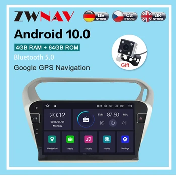 Android 10.0 4+64 G Avto Radio, GPS Navigacija za Peugeot 301 2013-2016 Multimedijski Predvajalnik, Radio, video predvajalnik predvajalnik, vodja enote za dsp