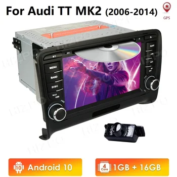 Android 10.0 4-Core avtoradio, Predvajalnik, DVD Predvajalnik, GPS Navigacija Za AUDI TT MK2 2006-DAB OBD2 Bluetooth glavne enote Kamera Zadaj
