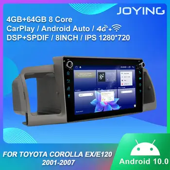 Android 10.0 Avto Radio vodja enote 8 palčni IPS 1280*720 Jedro Octa, GPS Navigacija Za TOYOTA Corolla EX/E120 2001-2007 ŠT DVD playe
