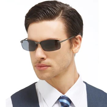 AORON 2019 Mens Očala Polarizirana sončna Očala Moški Letalstva Metail Okvir Kakovosti sončna Očala Prostem Vožnje za Pribor S4