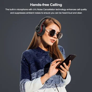 AUSDOM NOVO ANC10 V5.0 Brezžične Bluetooth Slušalke, Aktivni šumov Brezžične Slušalke Športne Slušalke Z Mikrofonom za PC