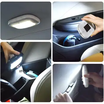 Auto Avto Notranjost Strehe Doom Stropne Svetilke Magnetna Avto Branje Ponoči, Svetlobni Senzor na Dotik LED Luči, Universal USB za Polnjenje