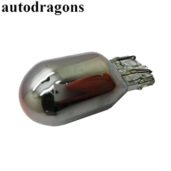 Autodragons 10pcs 7443 7440 992 WY21W T20 Stekla Srebrna Chrome Žarnice Rep Zavore, Obrnite signala Nazaj Gor Povratne Žarnice za avto