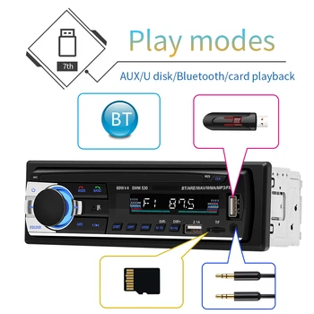 Avto Radio Super jsd-530 USB Charge Autoradio 12V Avdio 1Din Stereo Predvajalnik Telefon Bluetooth/AUX-/MP3/ISO/TF/Daljinski upravljalnik