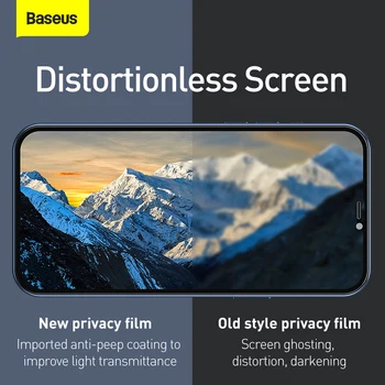 Baseus 0,3 mm Zaščitnik Zaslon Kaljeno Steklo Za iPhone 12 Max Pro Mini Anti Peeping Polno Kritje Zaščitno folijo Za iPhone 12Pro