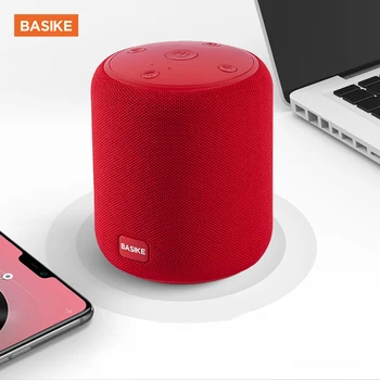 BASIKE Prenosni Mini Stolpec Zvočnik Bluetooth Nepremočljiva Močan Hi-fi Glasba, Mikrofon Zvočnik Zunanji Zvočnik