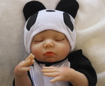 Bebes prerojeni panda slog silikonski prerojeni baby lutke za fante, dekleta otrok darilo menino bonecas pravi spanje novorojenčka baby doll