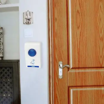 Beli LED Vrata Zvonec Brezžični Zvonec na Baterijski Pogon 32 Melodijo Pesmi, 1 Daljinski upravljalnik 1 Brezžični Home Security Smart Doorbells
