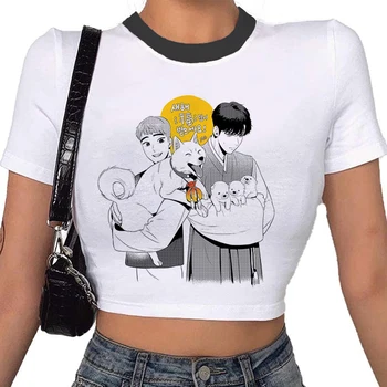 Bj Alex T-shirt Grafika, Tiskanje Ženske Harajuku Estetske Beli Vrhovi Tshirt 2021 Poletje Y2k Koreja Manga Kpop Priložnostne Ženska Majica s kratkimi rokavi