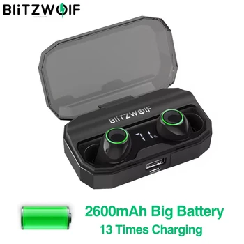 BlitzWolf FYE3S FYE3 TWS Pravi Brezžični bluetooth 5.0 Inear Slušalke 2600mAh Baterija Polnjenje Digital Power Prikaz Šport Čepkov