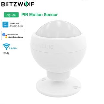 BlitzWolf ZigBee/WiFi PIR Senzor Gibanja Detektor 110°Brezžični Infrardeči Detektor, Inteligentni Senzor Gibanja Home Security System