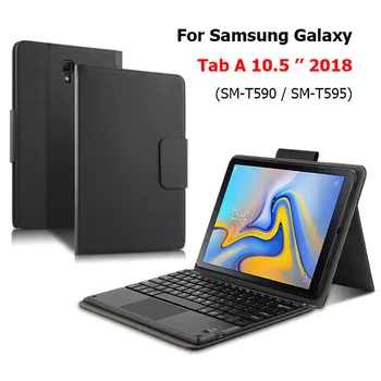 Bluetooth Tipkovnice, Ohišje Za Samsung Galaxy Tab A A2 10.5 2018 SM-T590 T595 T597 Snemljiv Tablet Bluetooth Tipkovnico Pokrov