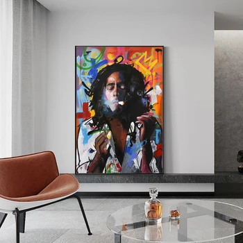 Bob Marley Abstraktni Umetniški Portret Platno Slikarstvo Cuadros Plakati, Tiskanje Wall Art za Dnevni Sobi Doma Dekor