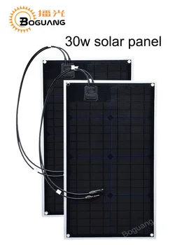 Boguang 2pcs 30w sončna plošča PCB modul ETFE Monokristalne celice za 12v baterija luči LED avto RV jahte električni naboj moč