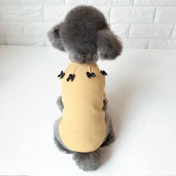 Bombažna Jopica za Yorkies Ljubljenčka Psa Oblačila za Majhne Pse Chihuahua Pet Oblačila Majica za francoski Buldog Pug Srčkan Kuža Oblačila