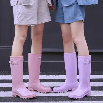 Botas de lluvia par mujer modelos de moda namian zapatos de agua de tubo medio botas de agua coreanas bonitas Botas de de lluvia