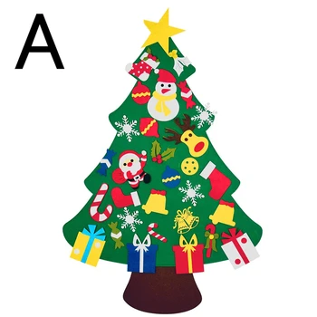 Božično Dekoracijo za Otroke Ročno Puzzle Diy Tri-Dimenzionalni Počutil Krpo Božično Drevo Dekoracijo Sten