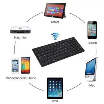 Brezžična tehnologija Bluetooth 3.0 Tipkovnico za Apple iPad 2 3 4 Ipad zraka 1 2 ipad mini Podpira Windows Sistema Android Bela in Črna Vroče
