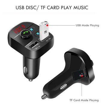 Brezžična tehnologija Bluetooth Različica 3.0+EDR kompletom za Prostoročno FM Oddajnik MP3 Predvajalnik Dvojni Polnilnik USB hitri USB 2.0 USB 2.1