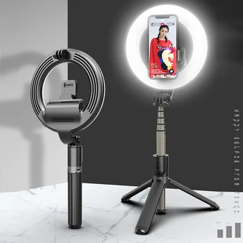 Brezžična tehnologija Bluetooth Selfie Palica led obroč svetlobe stojalo Za iPhone 11 Pro 7 8 Zložljive Ročni Monopod Sprožilec Daljinski Stojalo