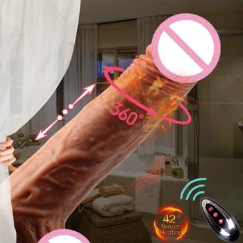 Brezžični Daljinski Teleskopsko Realističen Dildo, Vibrator Velik Velik Penis priseska Adult Sex Igrače za Žensko Vagino Masturbacija