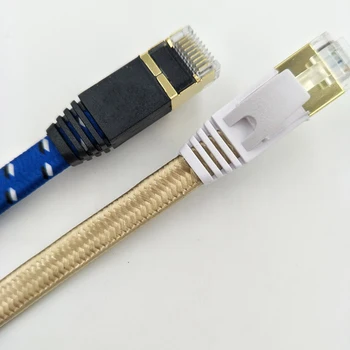 Cat7 Kabel Ethernet Lan Ravno Kabel UTP CAT 7 RJ 45 Omrežni Kabel 1m 1,5 m 2m 3m 5m Patch Kabel Mrežni Črno Modra Za Prenosni Poti