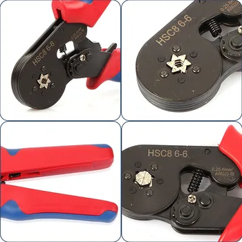 Cevni priključek robljenjem orodja mini električne klešče HSC8 10SA/6-4 0.25-10mm2 23-7AWG 6-6A 0.25-6mm2 visoko natančnost sponko set