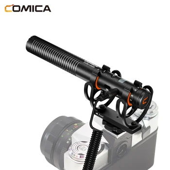 Comica CVM-VM20 OLED Multi-Funkcionalne Super Kondenzatorski Cardioid Puško Mikrofon za Video Vlog Camera Smartphone