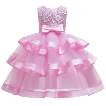 Cvet dekle oblačenja za Dekleta tutu Otroci, Oblačila, Elegent strani Organza Dekleta Obleke za Otroke Princesa Stranka Custumes 2-10 Leto