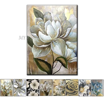 Cvetoče Rože različnih Stilov, ki So na Voljo Handpainted Wall Art Doma Dekor Sliko Sodobne Oljna slika Na Platnu