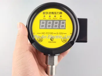 DC12V-24v 0-0.1 MPA Digitalni daljinski manometer konstantno tlačno vodo Digitalni daljinski merilnik tlaka