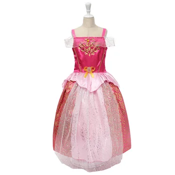 Dekleta Fancy Obleke Otroci Cindrella Sneguljčica Cosplay Kostum Princesa Belle Sofija Aurora Trnuljčica Zapleten Stranka Obleko