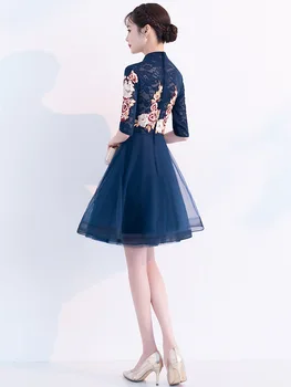 Deklice Cheongsam Obleko 2020 Nove Zimske Ženske Kratek Slog, Sodobni Modi Nove Mladinske Izboljšano Kitajski Stil