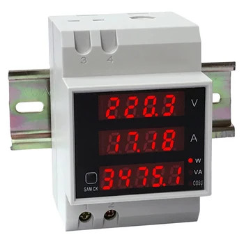 Digital energy meter tip tirov, LED aktivni faktor moči multi-funkcijo power meter merilnik moči AC napetost 80-300V 200-450V 100A
