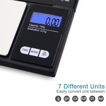 Digitalni Obsega Mini Elektronskih Natančen Zaslon LCD Žep Obsega Gram Bilance Teža za Kuhinjo Nakit Drog 0.01 0.1 g g 100 g 200 g