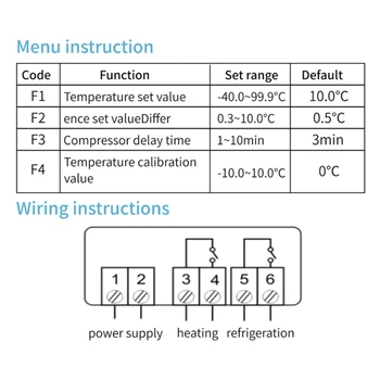 Digitalni Temperaturni Regulator Termostat 110-230VAC 2 Način Ogrevanja, Hlajenja Izhoda