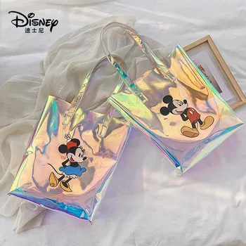 Disney Mickey Mouse Torba Minnie Mouse, Velike Zmogljivosti, Risanka Srčkan Torbici Ženske Hobos Dekle Shranjevanje Vrečk
