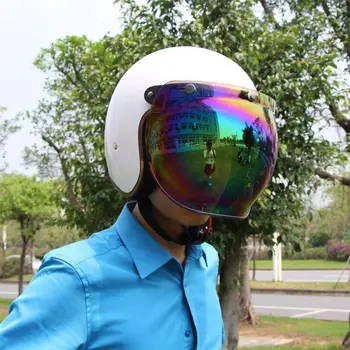Dobre Nove Unisex Motocikel Vetrobransko steklo za Vintage Čelada za Slog Jet Čelada Slog Čelada Mehurček Ščit Vizir UV-400 Zaščita