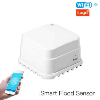 Doma Alarm Prepuščanje Vode Alarm WIFI Vode Leak Senzor, Detektor Poplav Opozarjanje na Prekoračitev Varnostni Alarmni Sistem Tuya Smart App Življenje