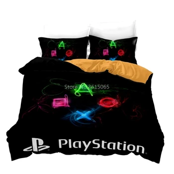 Doma Tekstilne PlayStation 4 Palčko Gamepad 3d Posteljnina Nabor Natisnjeni Rjuhe Kritje Nastavite Pillowcases Twin Polno Kraljica Kralj Bedclothes