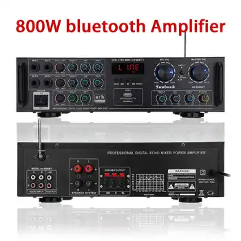 Domači HI-fi Digitalni Ojačevalnik Bluetooth 5.0 Zvočne Moči 800W Avtomobilski Stereo Ojačevalnik Karaoke Strokovno Amp Subwoofer AV-6060BT