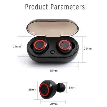 Dotik za Nadzor Slušalke Brezžične Bluetooth 5.0 Slušalke HD Stereo Slušalke Športne Slušalke Z Micphone