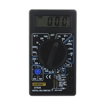 DT838 Digitalni Multimeter Tester Voltmeter Merjenje Toka Odpornost na Temperature Merilnik ACDC Ampermeter Test Vodila Sonda multi Test