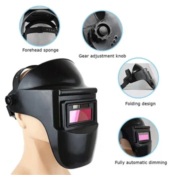Električno Varjenje Masko Čelada Temnenje Nastavljiv Obseg Varjenje Objektiv za Varjenje