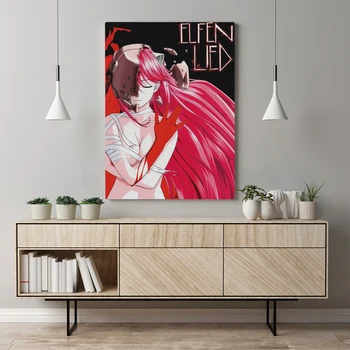 Elfen Lied anime plakat Lesen Okvir Platno stensko Slikarstvo Art dekor Dnevna soba, Spalnica Študija Doma Uokvirjena Dekoracijo Fotografij