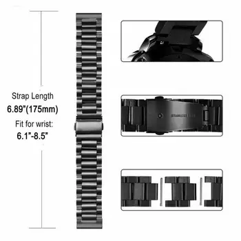 Essidi 22 mm, iz Nerjavnega Jekla Watch Band Za Xiaomi Huami Amazfit GTR 47mm GTR 2 2e Tempo Stratos 2 3 Zapestnica Trak Za Amazfit