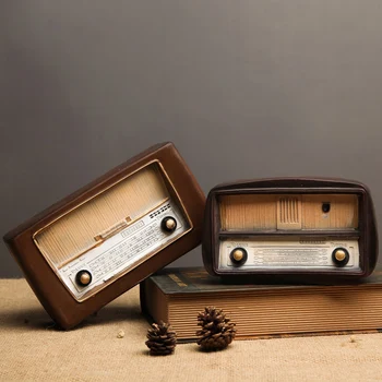 Evropa Smolo Radio Model Retro Nostalgično Okraski Vintage Doma Dekor Bar Božični Okraski Starinsko Darilo Božično Figurice